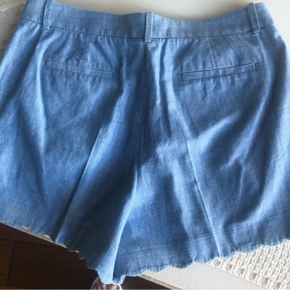 J. Crew Chambray Scalloped Shorts❗️